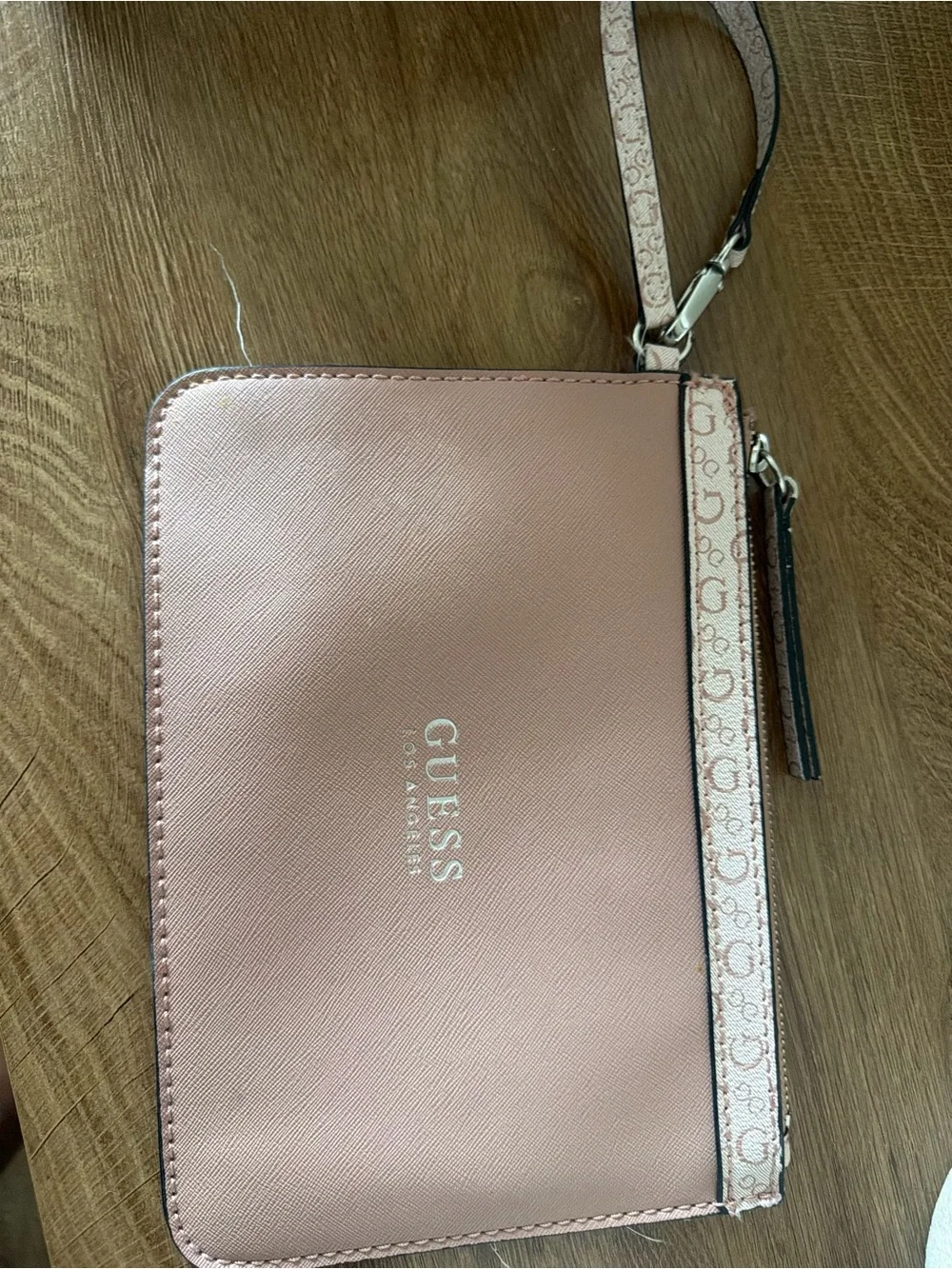 Guess Blush Pink Wristlet Clutch